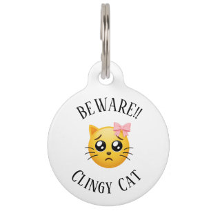 Placa Para Mascotas Cute Cuidado Gato Pegajoso Etiqueta Para Mascota
