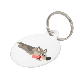 Placa Para Mascotas Cute Fleet Personalizado Wolf Dog Etiqueta