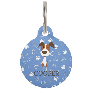 Placa Para Mascotas Cute Jack Russell Terrier Dog Nombre Personalizabl