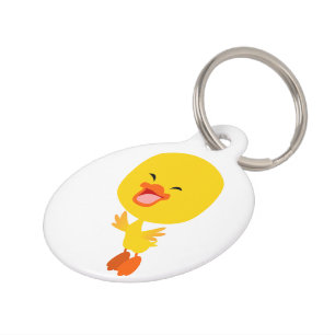 Placa Para Mascotas Cute Personalizado volador Duckling Dog Tag
