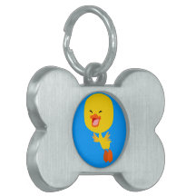 Cute Personalizado volador Duckling Pet Tag