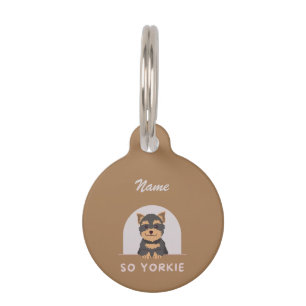 Placa Para Mascotas Cute yorkier Yorkshire Terrier Dog Mascota Animale
