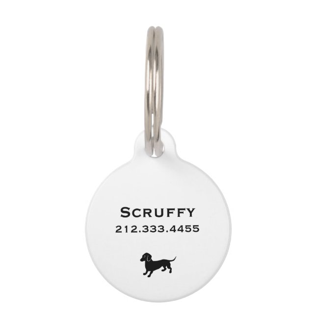 Placa Para Mascotas Dachshund (Reverso)