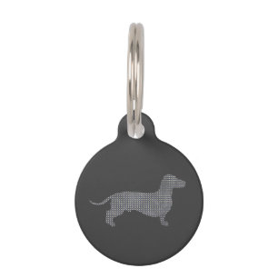Placa Para Mascotas Dachshund manchado