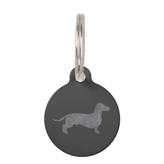 Placa Para Mascotas Dachshund manchado (Anverso)