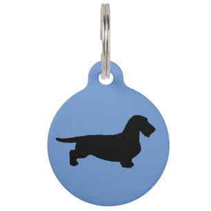 Placa Para Mascotas Dachshund Pelo Rudo - Silueta 1