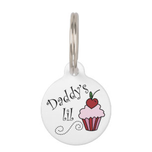 Placa Para Mascotas Daddys Lil Cupcake