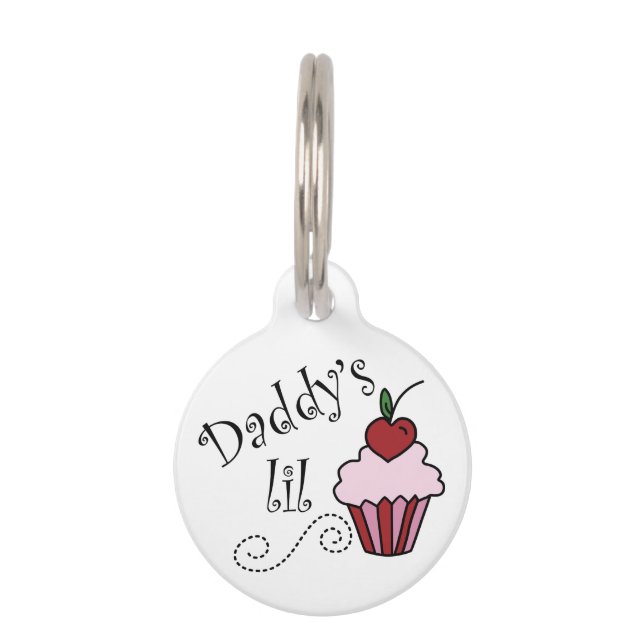 Placa Para Mascotas Daddys Lil Cupcake (Anverso)