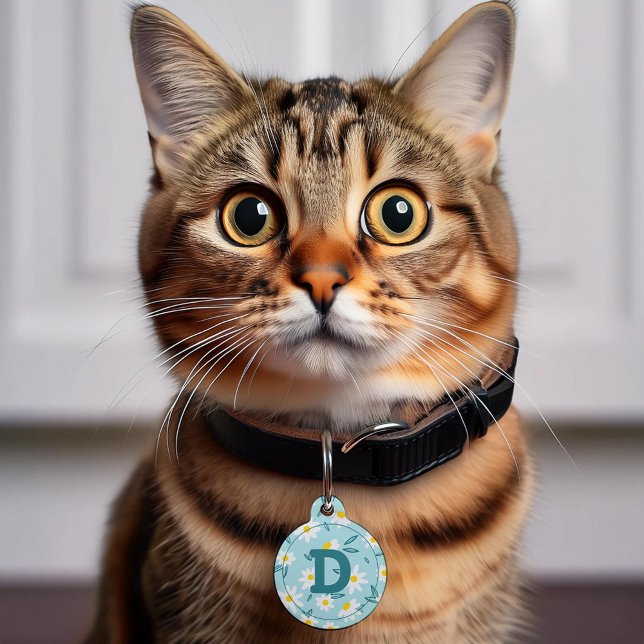 Placa Para Mascotas Daisies dulces personalizados (Subido por el creador)