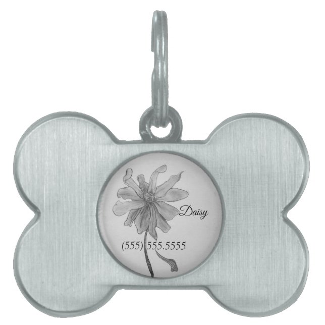 Placa Para Mascotas Daisy simple (Frente)
