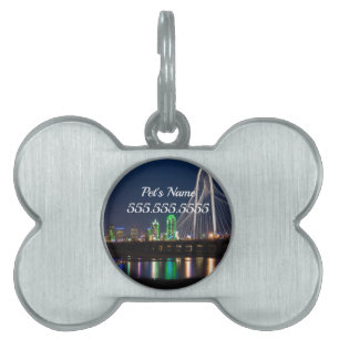 Placa Para Mascotas Dallas Bridge View Pet ID Etiqueta