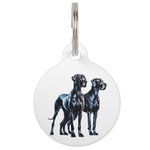 Placa Para Mascotas Danes Gigantes Acuarela