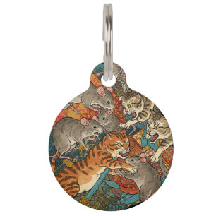 Placa Para Mascotas De Ratones y Gatos