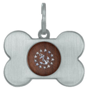 Placa Para Mascotas Decoración de la bandera de yate náutico norteamer