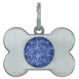 Placa Para Mascotas Decoración de textura de camuflaje de los píxeles 