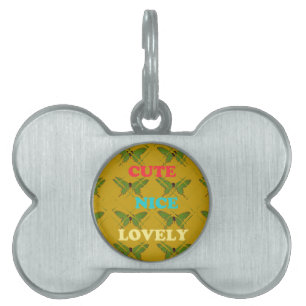 Placa Para Mascotas Decoración Mariposa colorida: Agradable, Agradable
