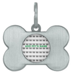 PLACA PARA MASCOTAS DEDICADO A DIOS PERSONALIZABLE GUAY TEXTO NEGRO