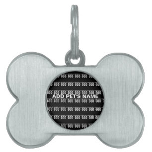PLACA PARA MASCOTAS DEDICADO AL TEXTO BLANCO DEL PERSONALIZABLE GUAY D
