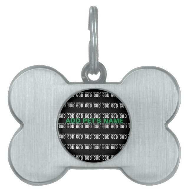 PLACA PARA MASCOTAS DEDICADO AL TEXTO BLANCO DEL PERSONALIZABLE GUAY D (Frente)
