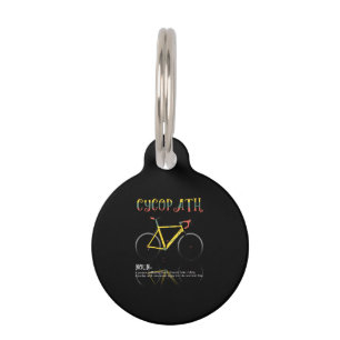 Placa Para Mascotas Definición Graciosa Bicicleta Addict Gift para