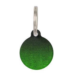 Placa Para Mascotas Degradado Purpurina negro y verde caído