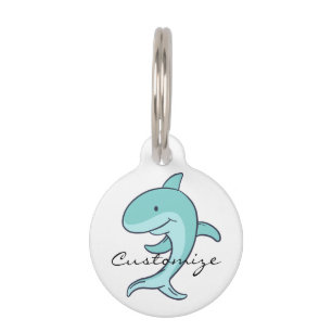 Placa Para Mascotas Delfínes azules que saltan Thunder_Cove