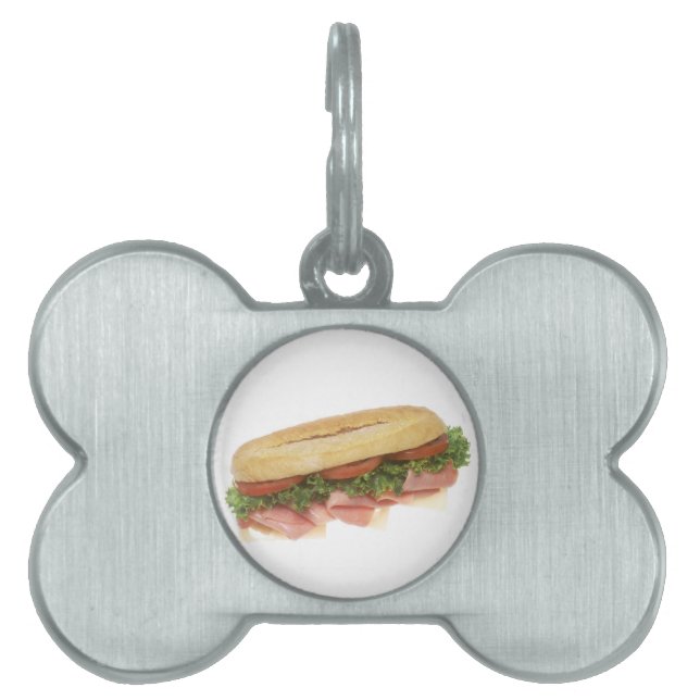 Placa Para Mascotas Deli Sandwich (Frente)