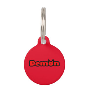 Placa Para Mascotas Demon