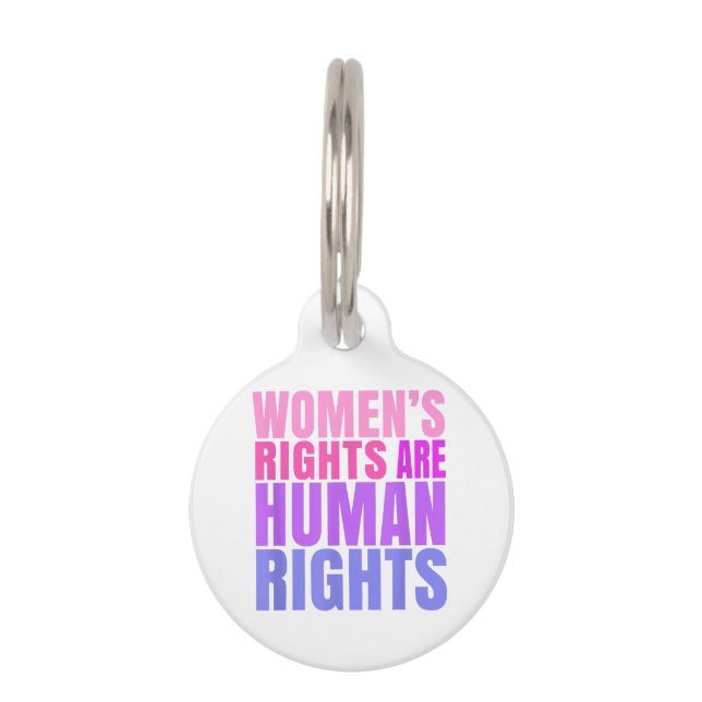 Placa Para Mascotas Derechos Humanos Derechos de la Mujer (Anverso)