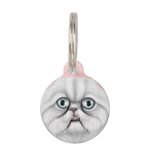 Placa Para Mascotas Derpy Cat Face