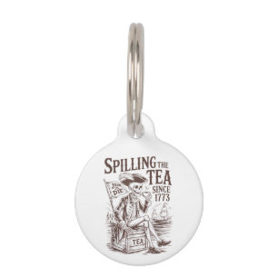Placa Para Mascotas Derramamiento Del Té Desde 1773 Patriótico Estadou