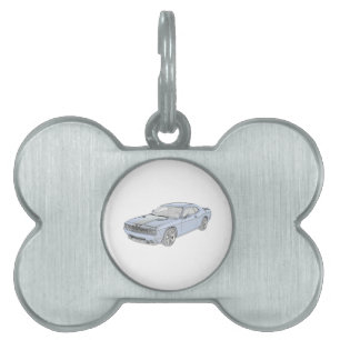 Placa Para Mascotas Desafiador de Dodge
