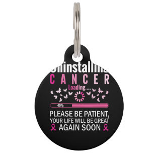 Placa Para Mascotas desinstalación del cáncer que carga la conciencia 