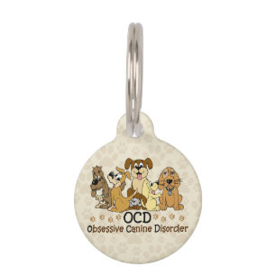 Placa Para Mascotas Desorden canino obsesivo de OCD