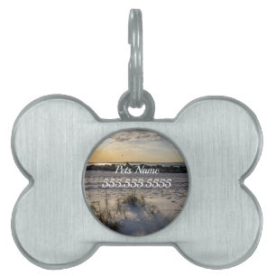 Placa Para Mascotas Destin Beach Florida Jetty Sunset Pet Etiqueta