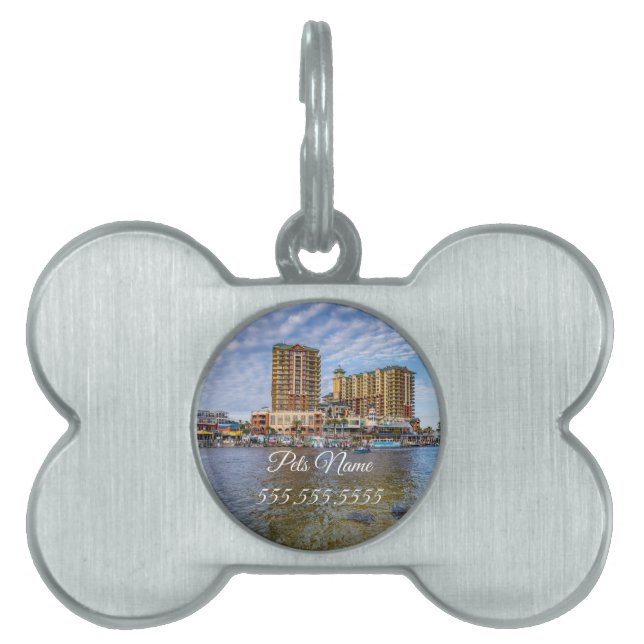 Placa Para Mascotas Destin Harbour Boardwalk Pet Tag (Frente)