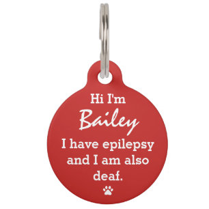 Placa Para Mascotas Detalles médicos del mascota rojo perdido y