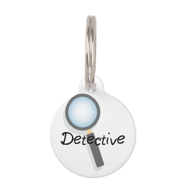 Placa Para Mascotas Detective (Anverso)