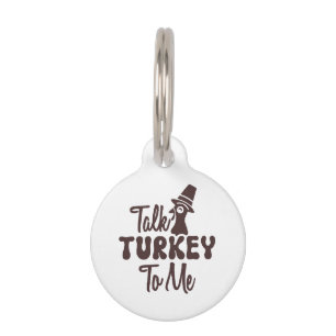 Placa Para Mascotas Día de Acción de Gracias