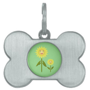 Placa Para Mascotas Día de la Madre girasoles