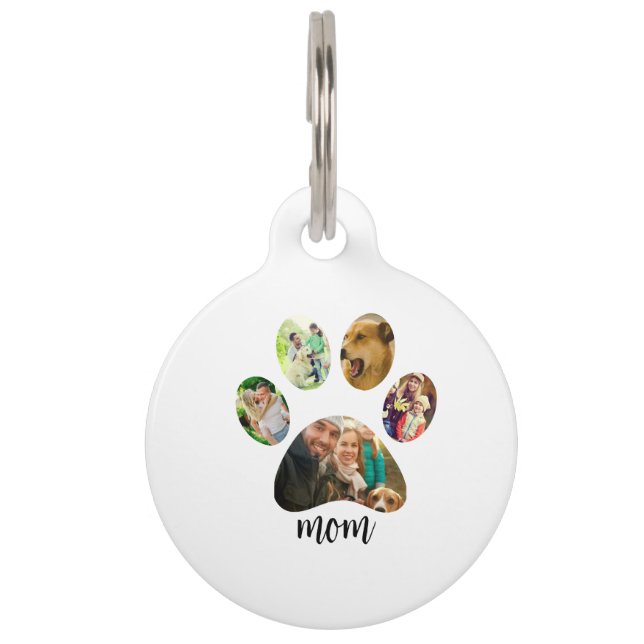 Placa Para Mascotas Día de la Madre Perro mamá | collage de fotos de i (Anverso)