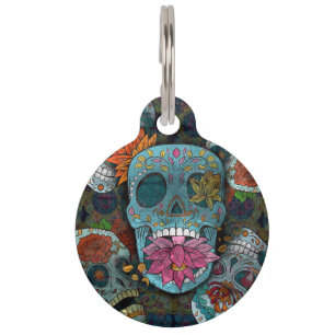 Placa Para Mascotas Dia De Los Muertos