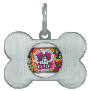 Placa Para Mascotas Día de los Muertos