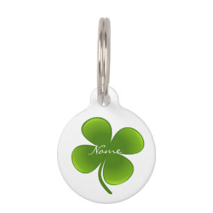 Placa Para Mascotas Día de San Patricio Shamrock Thunder_Cove