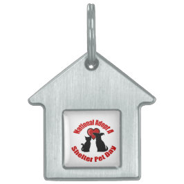 Placa Para Mascotas Día Nacional Para Adoptar Un Refugio Mascota