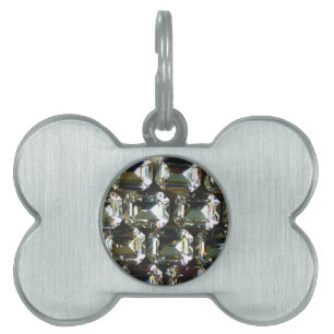 Placa Para Mascotas Diamantes, elegantes piedras preciosas