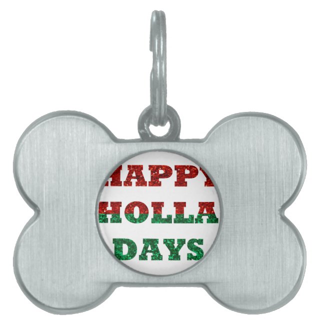 Placa Para Mascotas días felices de holla (Frente)