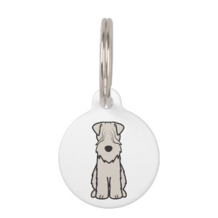 Placa Para Mascotas Dibujo animado de trigo suavemente revestido del