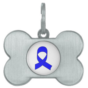 Placa Para Mascotas Dibujo de cinta azul