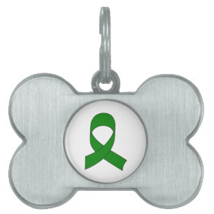 Placa Para Mascotas Dibujo de cinta verde